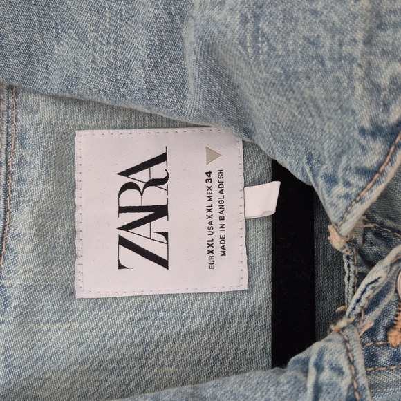 Zara Light Blue Denim Jumpsuit - Picture 4 of 5